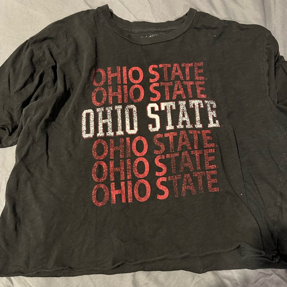 Retro brand Ohio state cropped tshirt